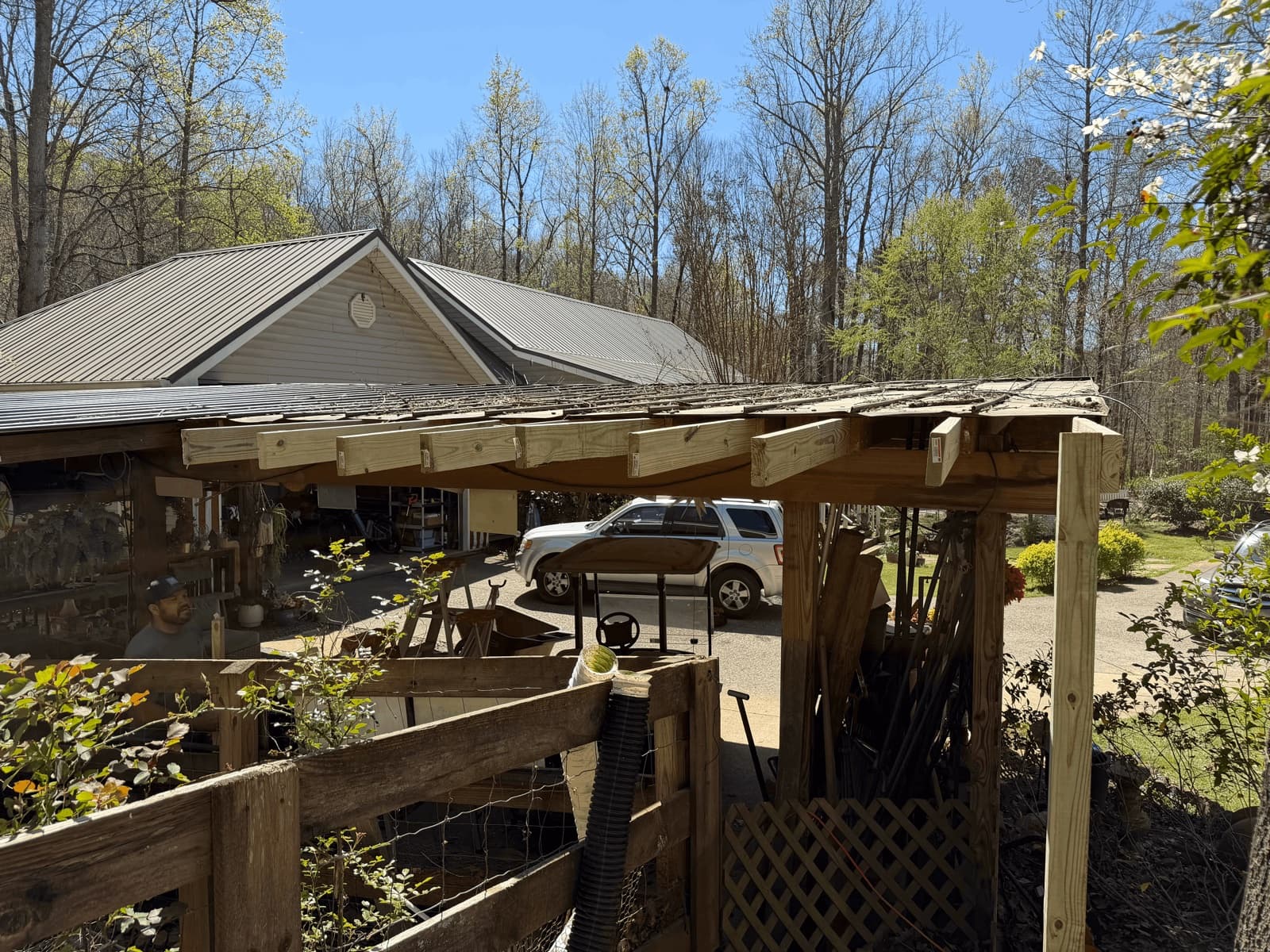 Property overview with completed structure